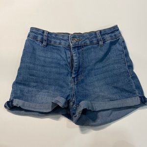 H&M/Divided blue shorts- hugs waist perfectly- perfect condition